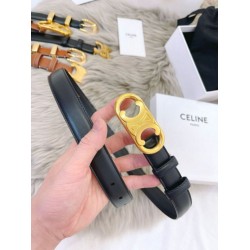 Top AAAAA Replica Celine Triomphe Medium Belt 25mm Black with Taurean Leather Clone Cheap