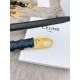 Top AAAAA Replica Celine Triomphe Medium Belt 25mm Black with Taurean Leather Clone Cheap
