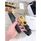 Top AAAAA Replica Celine Triomphe Medium Belt 25mm Black with Taurean Leather Clone Cheap