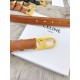 Top AAAAA Replica Celine Triomphe Medium Belt 25mm Brown with Taurean Leather Clone Cheap