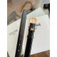 Top AAAAA Replica Celine Vivienne Medium Belt 25mm Natural Calfskin Black Clone Cheap