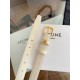 Top AAAAA Replica Celine Vivienne Medium Belt 25mm White Natural Calfskin Clone Cheap