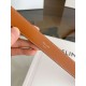 Top AAAAA Replica Celine Vivienne Medium Belt 25mm Brown Natural Calfskin Clone Cheap