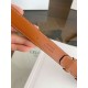 Top AAAAA Replica Celine Vivienne Medium Belt 25mm Brown Natural Calfskin Clone Cheap