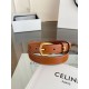 Top AAAAA Replica Celine Vivienne Medium Belt 25mm Brown Natural Calfskin Clone Cheap