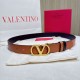 Top AAAAA Replica Valentino Garavani Reversible Belt with VLogo 30mm Brown/Black Clone Cheap