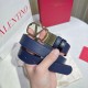Top AAAAA Replica Valentino Garavani Reversible Belt with VLogo 30mm Blue/Black Clone Cheap