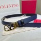 Top AAAAA Replica Valentino Garavani Reversible Belt with VLogo 30mm Blue/Black Clone Cheap