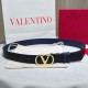 Top AAAAA Replica Valentino Garavani Reversible Belt with VLogo 30mm Blue/Black Clone Cheap