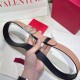 Top AAAAA Replica Valentino Garavani Reversible Belt with VLogo 30mm Apricot/Black Clone Cheap