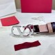 Top AAAAA Replica Valentino Garavani Reversible Belt with VLogo 30mm Apricot/Black Clone Cheap