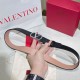Top AAAAA Replica Valentino Garavani Reversible Belt with VLogo 30mm Apricot/Black Clone Cheap