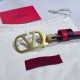 Top AAAAA Replica Valentino Garavani Reversible Belt with VLogo 30mm Red/Black Clone Cheap
