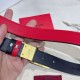 Top AAAAA Replica Valentino Garavani Reversible Belt with VLogo 30mm Red/Black Clone Cheap