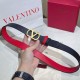 Top AAAAA Replica Valentino Garavani Reversible Belt with VLogo 30mm Red/Black Clone Cheap