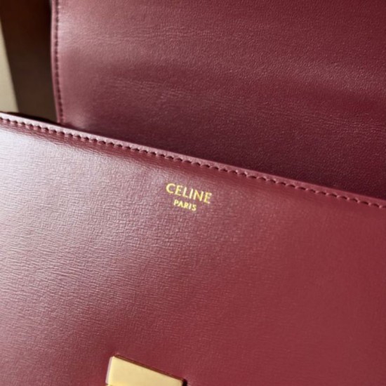 Top AAAAA Replica Celine Teen Triomphe Bag Red Calfskin Clone Cheap