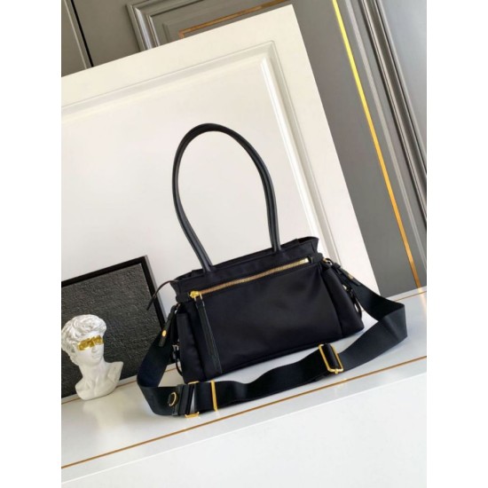 Top AAAAA Replica Prada Explore Medium Nappa Tote Bag 1BG596 Black Clone Cheap