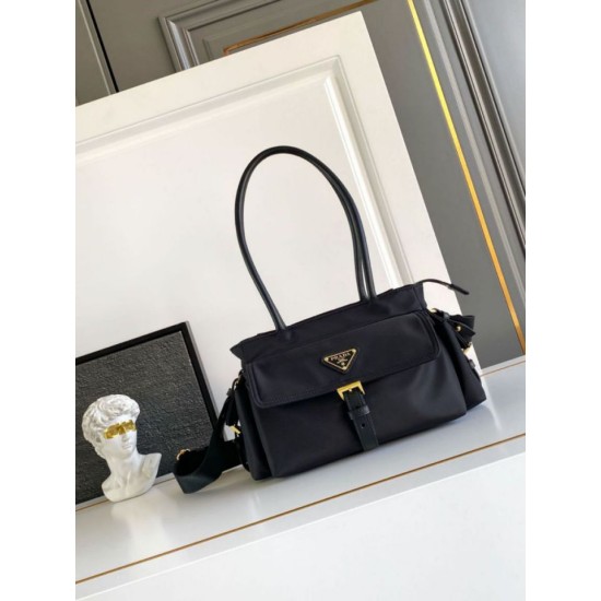 Top AAAAA Replica Prada Explore Medium Nappa Tote Bag 1BG596 Black Clone Cheap