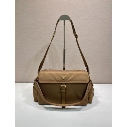 Top AAAAA Replica Prada Explore Large Nappa Leather Flap Bag 1BD391 Brown Clone Cheap