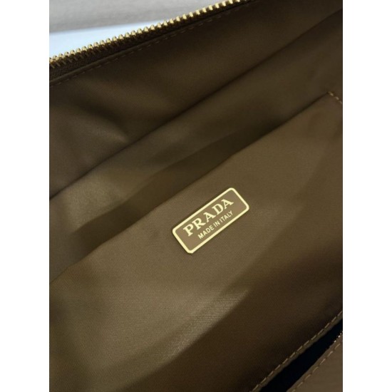 Top AAAAA Replica Prada Explore Large Nappa Leather Flap Bag 1BD391 Brown Clone Cheap