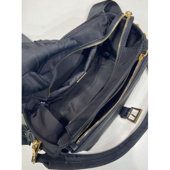 Top AAAAA Replica Prada Explore Re-Nylon Medium Flap Bag 1BD394 Black Clone Cheap
