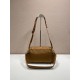 Top AAAAA Replica Prada Explore Re-Nylon Medium Flap Bag 1BD394 Brown Clone Cheap