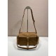 Top AAAAA Replica Prada Explore Re-Nylon Medium Flap Bag 1BD394 Brown Clone Cheap