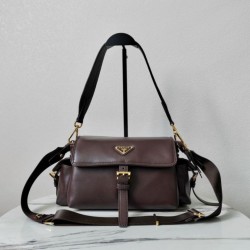 Top AAAAA Replica Prada Explore Medium Flap Bag 1BD394 Burgundy Clone Cheap