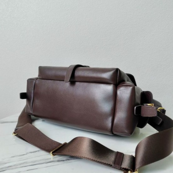 Top AAAAA Replica Prada Explore Medium Flap Bag 1BD394 Burgundy Clone Cheap