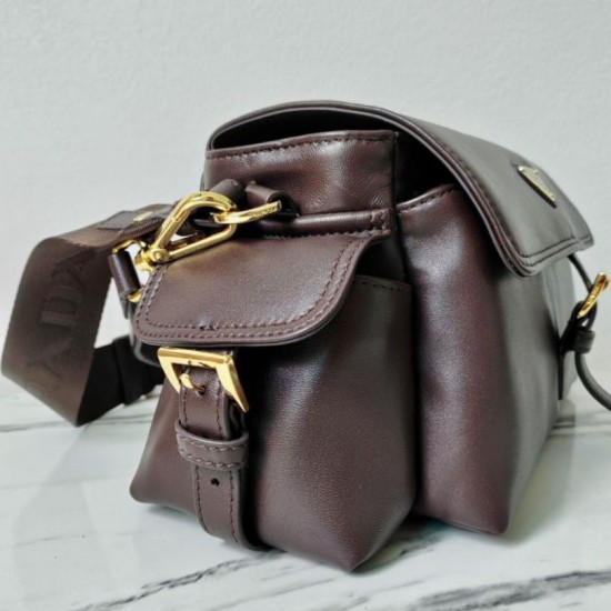 Top AAAAA Replica Prada Explore Medium Flap Bag 1BD394 Burgundy Clone Cheap
