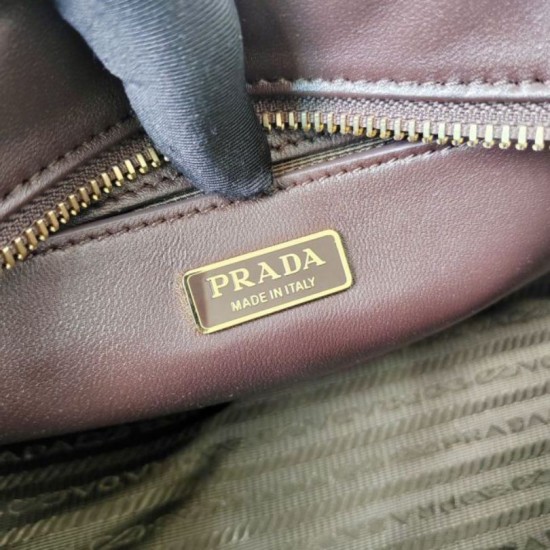 Top AAAAA Replica Prada Explore Medium Flap Bag 1BD394 Burgundy Clone Cheap