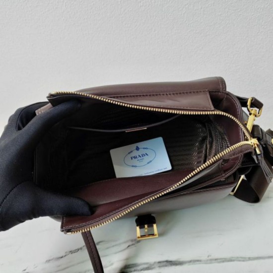 Top AAAAA Replica Prada Explore Medium Flap Bag 1BD394 Burgundy Clone Cheap