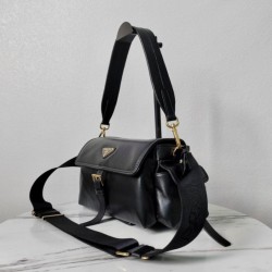 Fake Prada Explore Medium Flap Bag 1BD394 Black Replica Top AAAAA Replica Prada Explore Medium Flap Bag 1BD394 Black Clone Cheap
