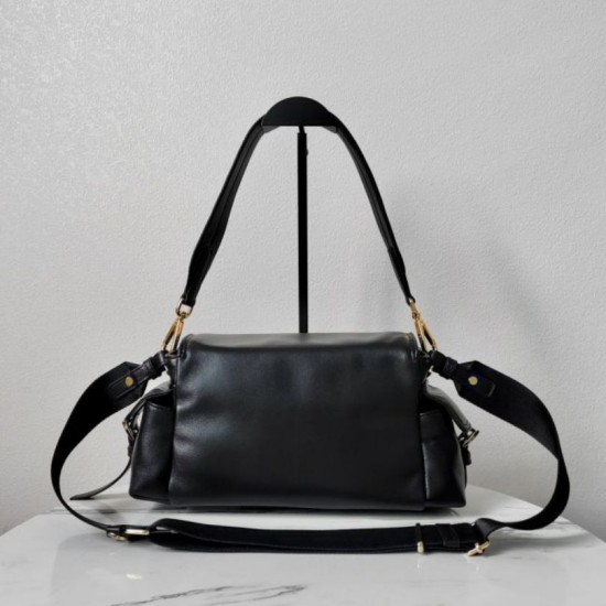 Top AAAAA Replica Prada Explore Medium Flap Bag 1BD394 Black Clone Cheap