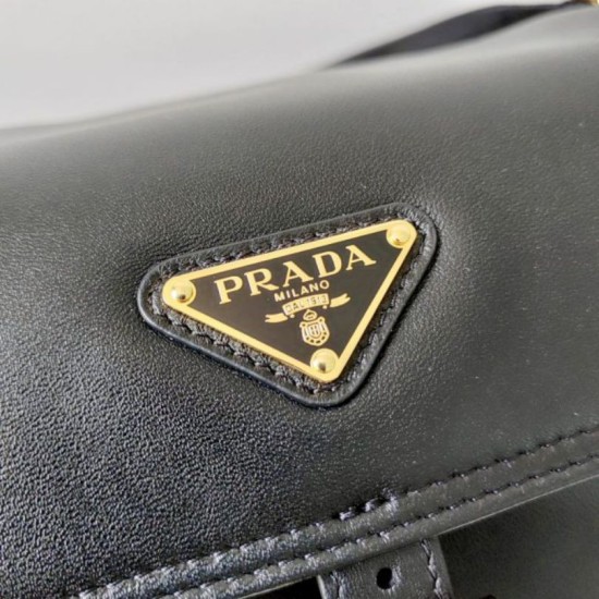 Top AAAAA Replica Prada Explore Medium Flap Bag 1BD394 Black Clone Cheap