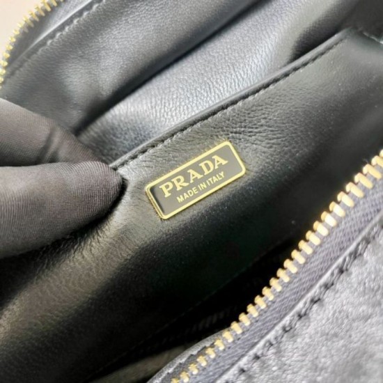 Top AAAAA Replica Prada Explore Medium Flap Bag 1BD394 Black Clone Cheap