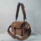 Top AAAAA Replica Prada Explore Medium Suede Flap Crossbody Bag Brown Clone Cheap
