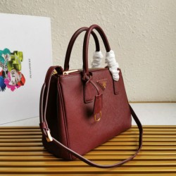 Top AAAAA Replica Prada Galleria Saffiano Small/Medium/Large Handbag Burgundy Clone Cheap