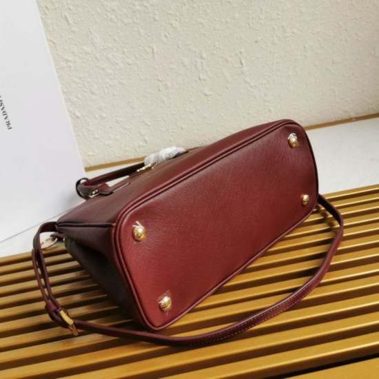 Top AAAAA Replica Prada Galleria Saffiano Small/Medium/Large Handbag Burgundy Clone Cheap