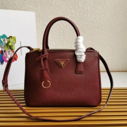 Top AAAAA Replica Prada Galleria Saffiano Small/Medium/Large Handbag Burgundy Clone Cheap