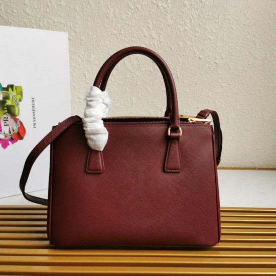 Top AAAAA Replica Prada Galleria Saffiano Small/Medium/Large Handbag Burgundy Clone Cheap