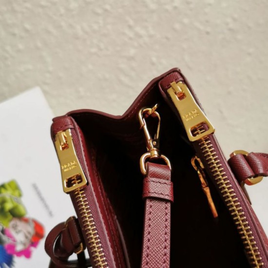 Top AAAAA Replica Prada Galleria Saffiano Small/Medium/Large Handbag Burgundy Clone Cheap