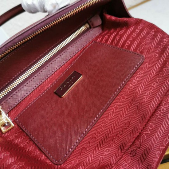 Top AAAAA Replica Prada Galleria Saffiano Small/Medium/Large Handbag Burgundy Clone Cheap