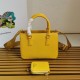 Top AAAAA Replica Prada Galleria Saffiano Small/Medium/Large Handbag Yellow Clone Cheap
