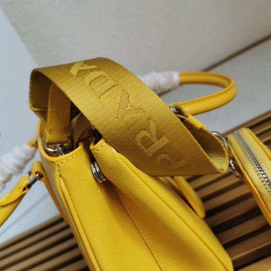 Top AAAAA Replica Prada Galleria Saffiano Small/Medium/Large Handbag Yellow Clone Cheap