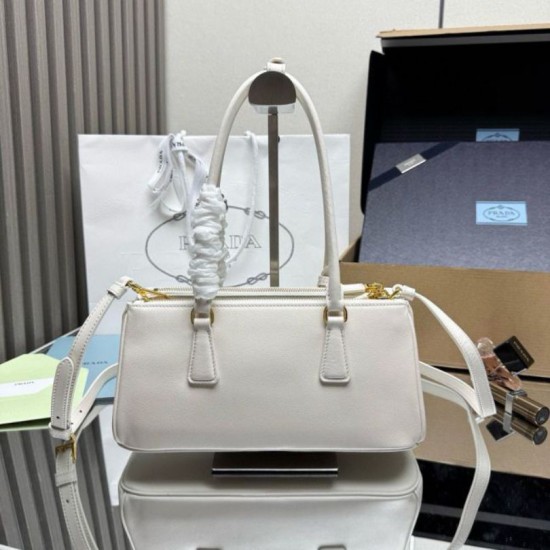 Top AAAAA Replica Prada Galleria Saffiano Medium Tote Bag 1BA457 White Clone Cheap