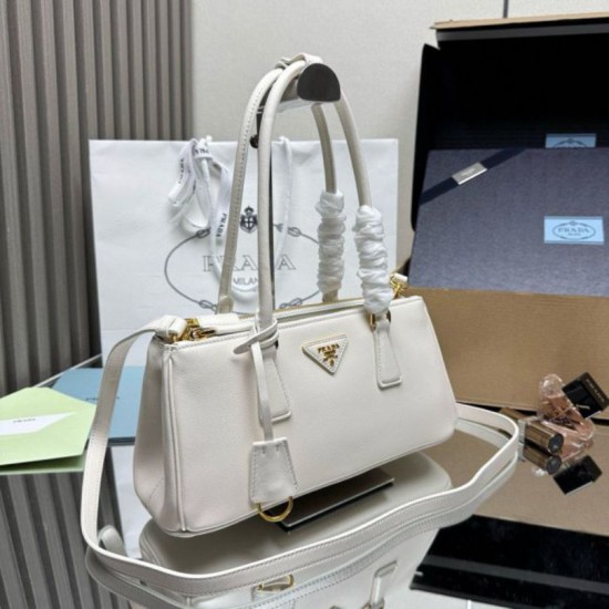 Top AAAAA Replica Prada Galleria Saffiano Medium Tote Bag 1BA457 White Clone Cheap
