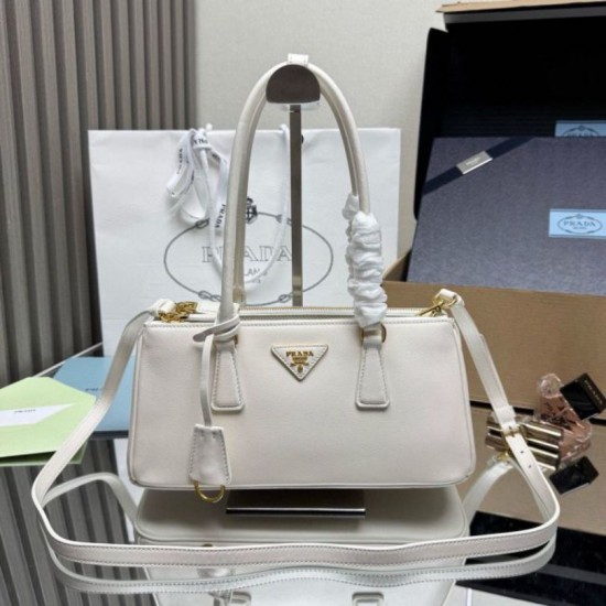 Top AAAAA Replica Prada Galleria Saffiano Medium Tote Bag 1BA457 White Clone Cheap