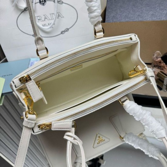 Top AAAAA Replica Prada Galleria Saffiano Medium Tote Bag 1BA457 White Clone Cheap