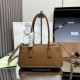 Top AAAAA Replica Prada Galleria Saffiano Medium Tote Bag 1BA457 Brown Clone Cheap